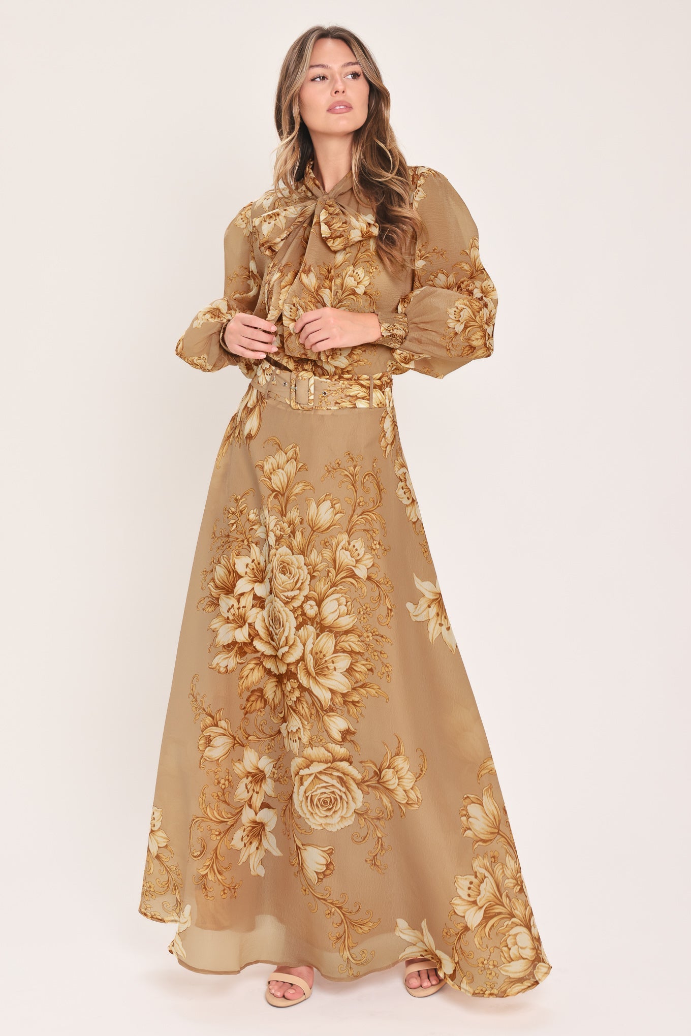 MOONLIT GARDEN PRINTED MAXI SKIRT