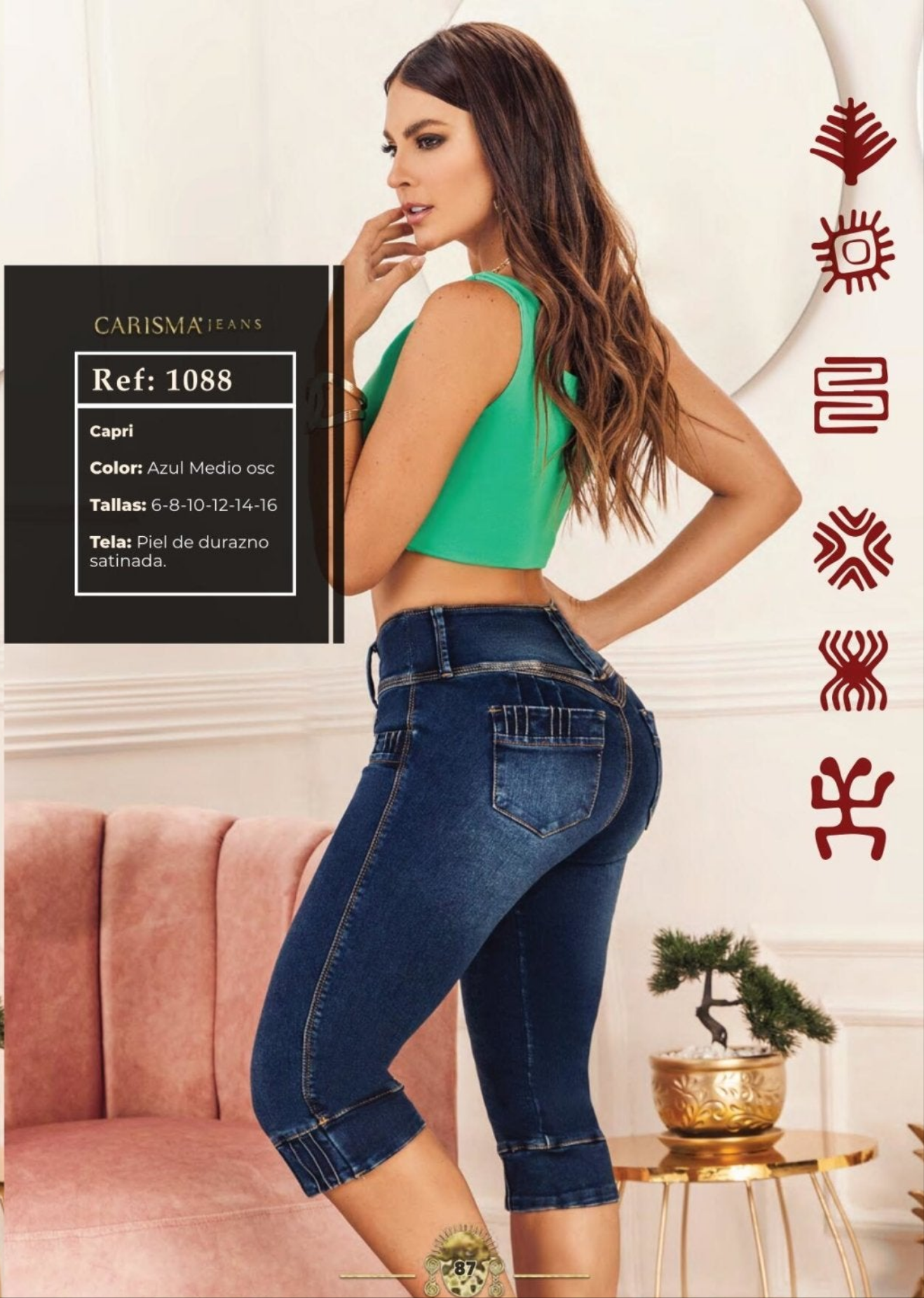 1088 100% Authentic Colombian Push Up Capri