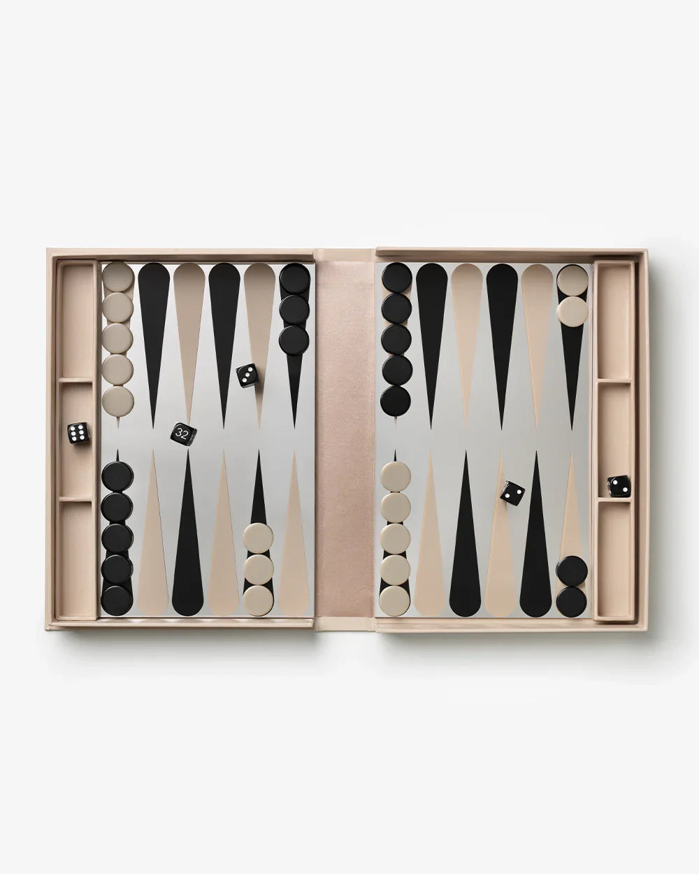 Printworks - Art of Backgammon Mirror, Beige/Clear