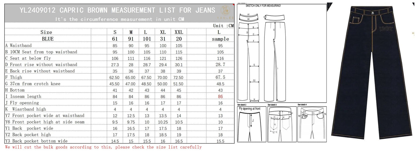 Capri Denim Set Jeans