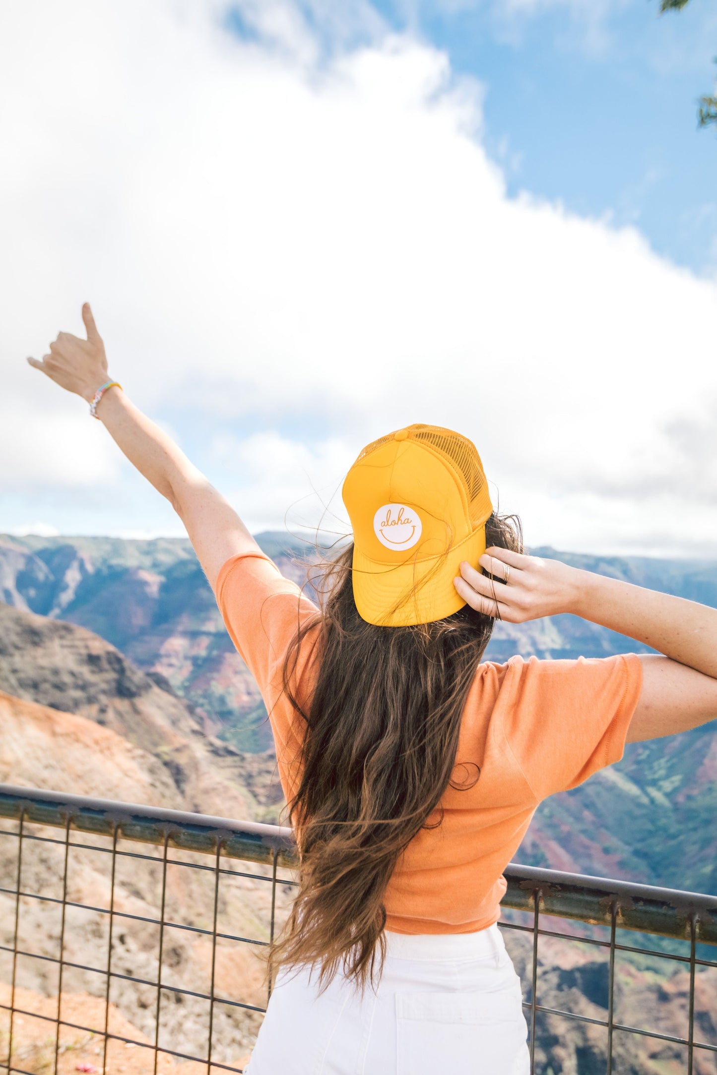 Aloha Cursive Smile Foam Snapback