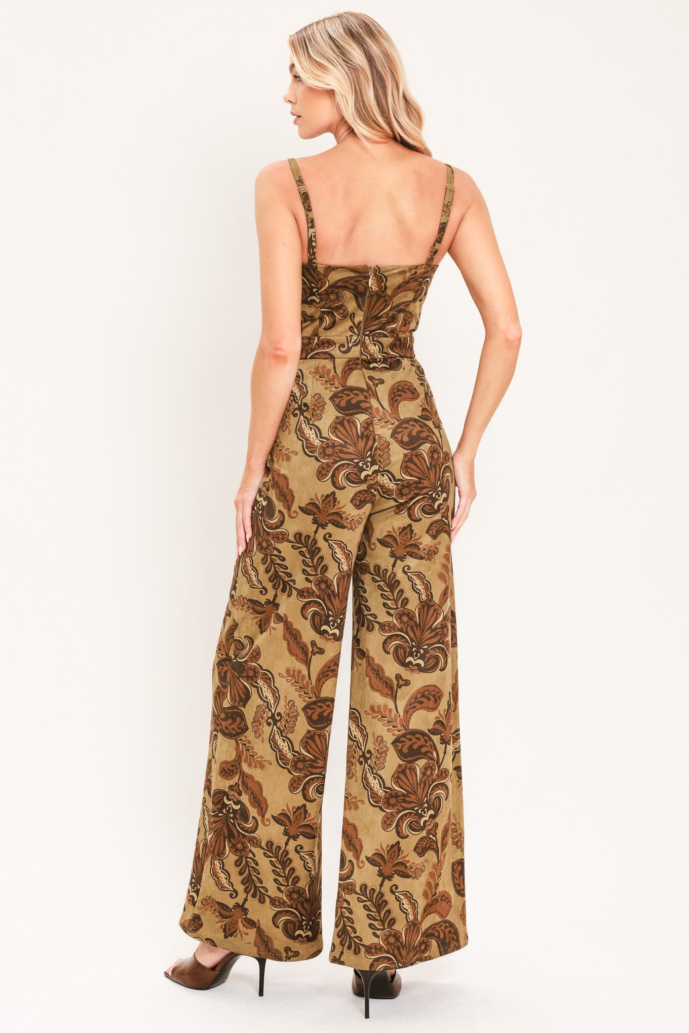 ACORN ARABESQUE ESCAPE FAUX SUEDE JUMPSUIT