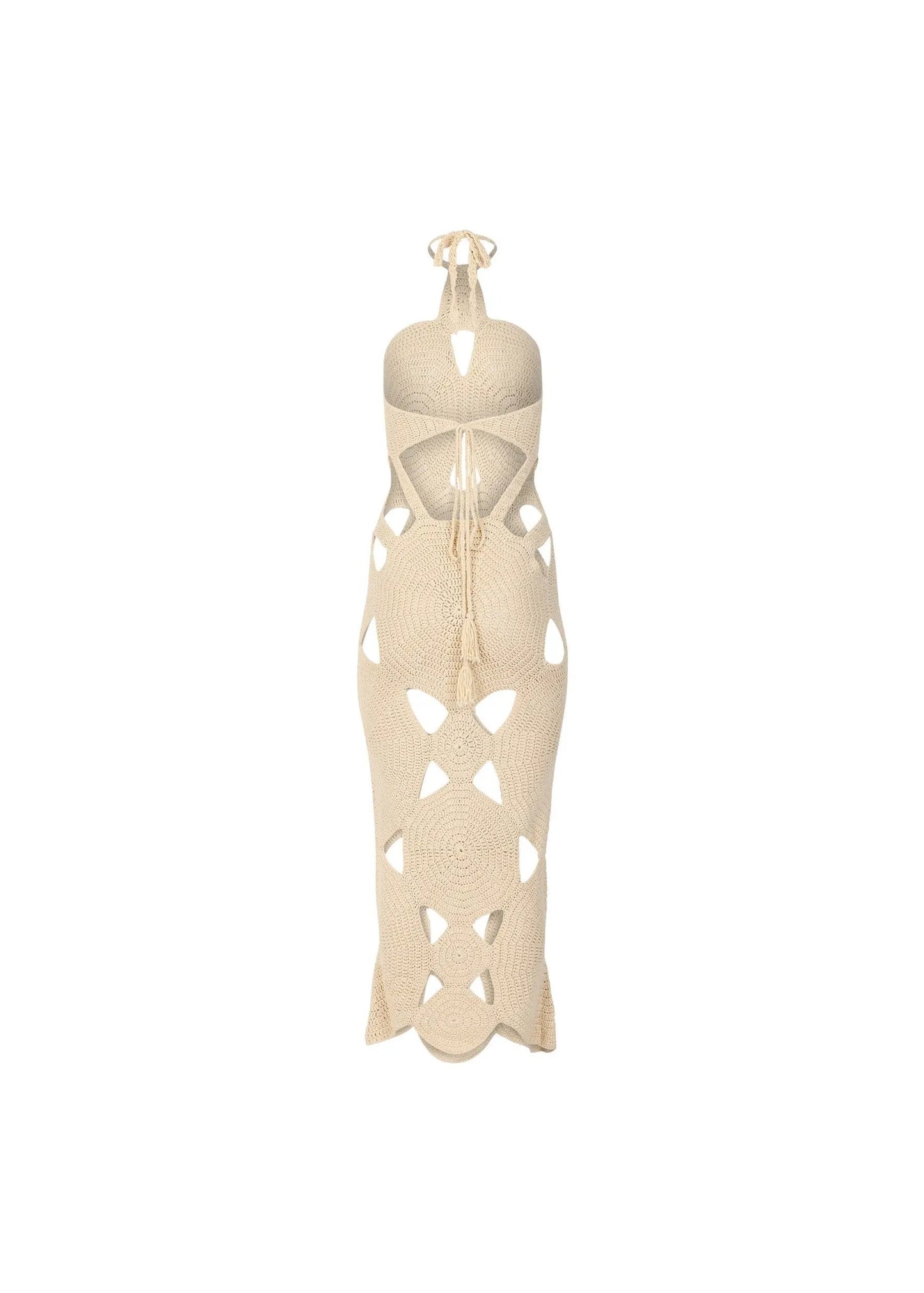 Crochet Dress - Cut-Outs - Women's Resort Wear