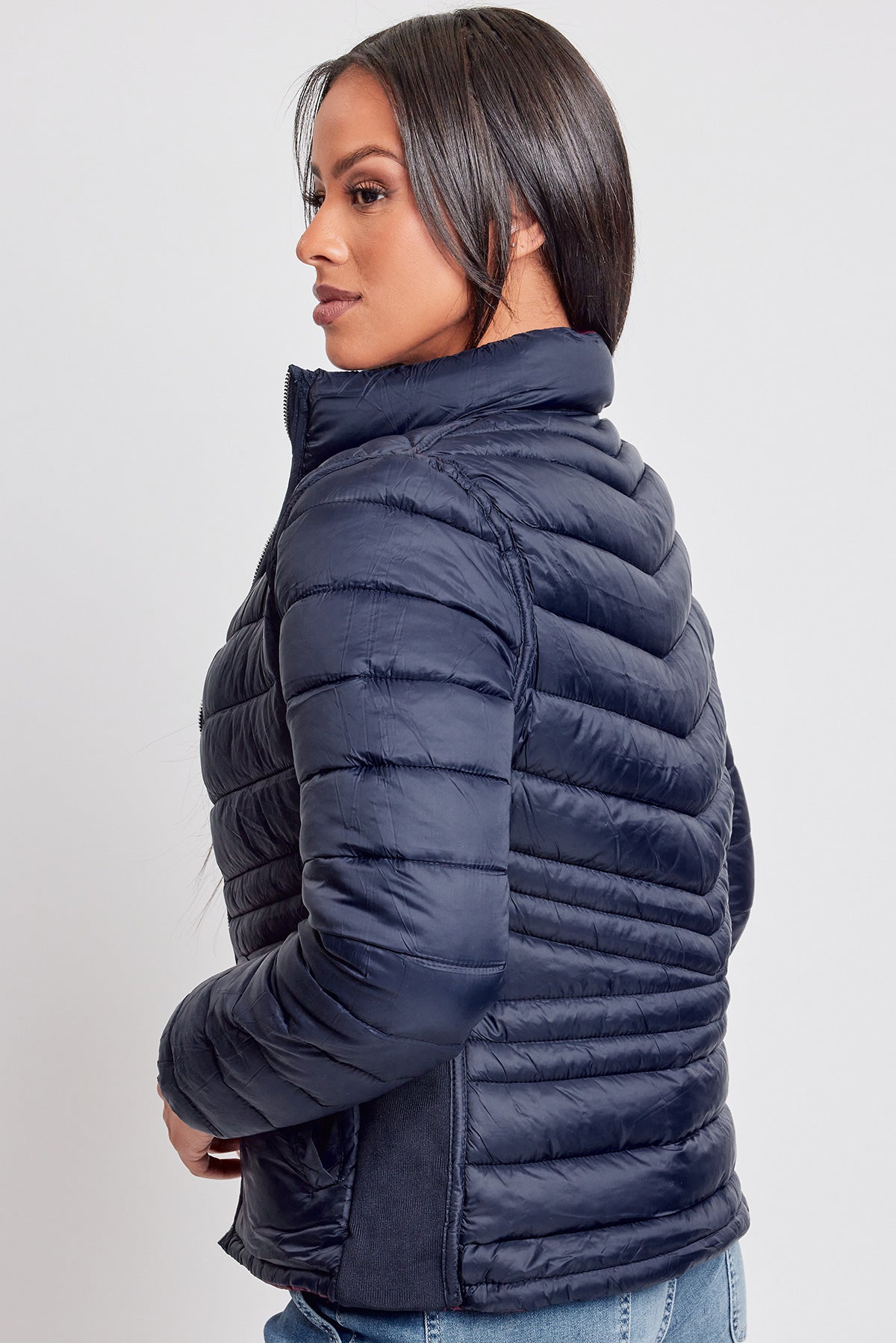 Women's Reversible Fitted Puffer Winter Jacket