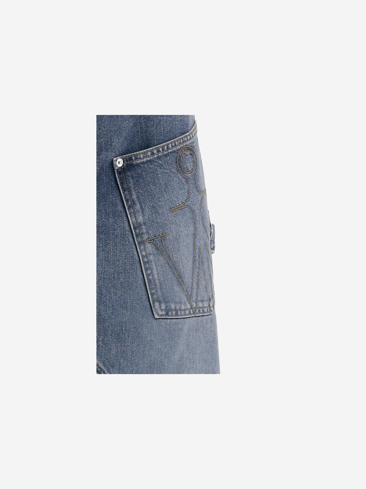 Twisted Seam Jeans with Logo Patch
