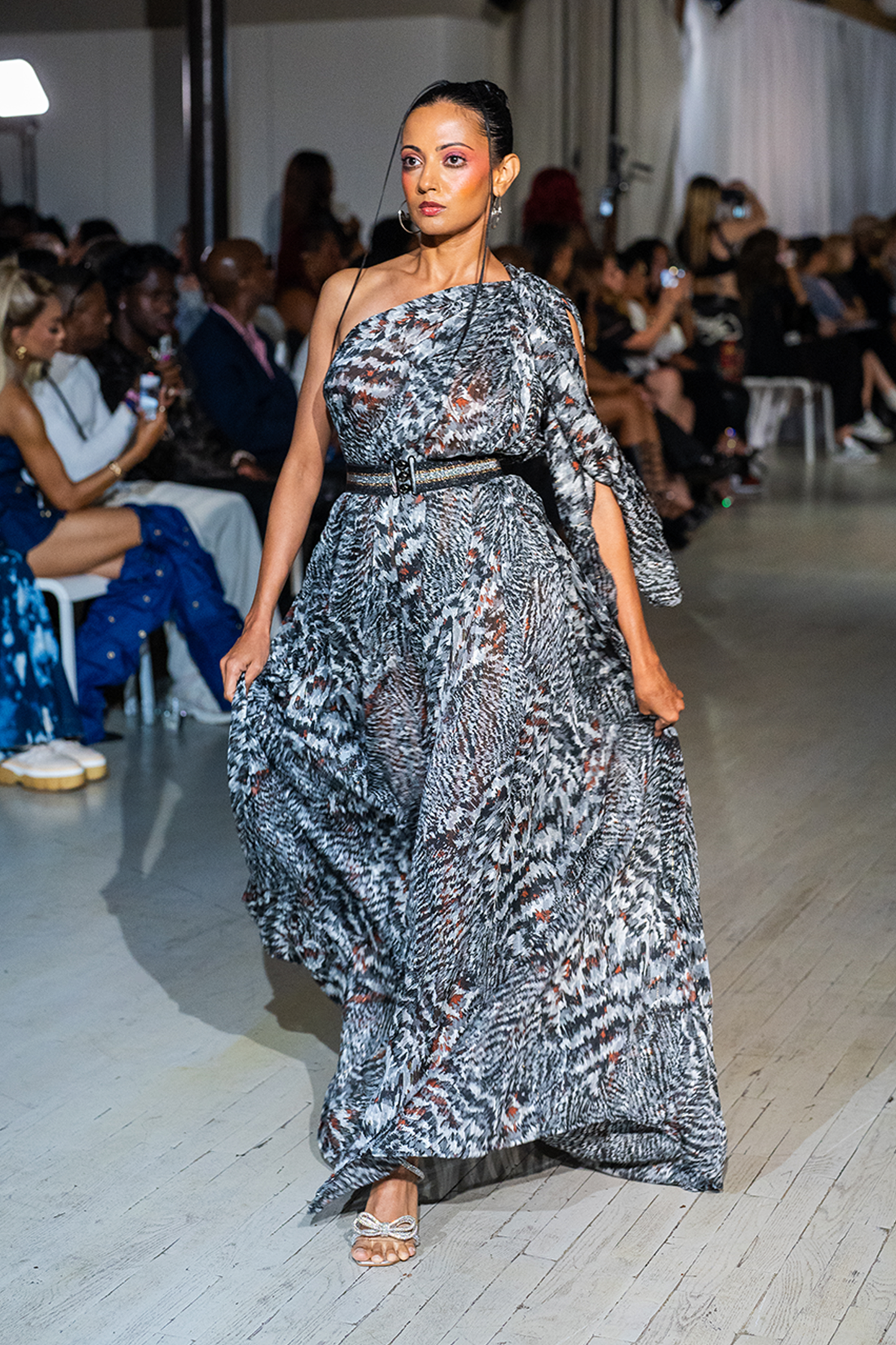 Jasmine Chiffon One-Shoulder Dress