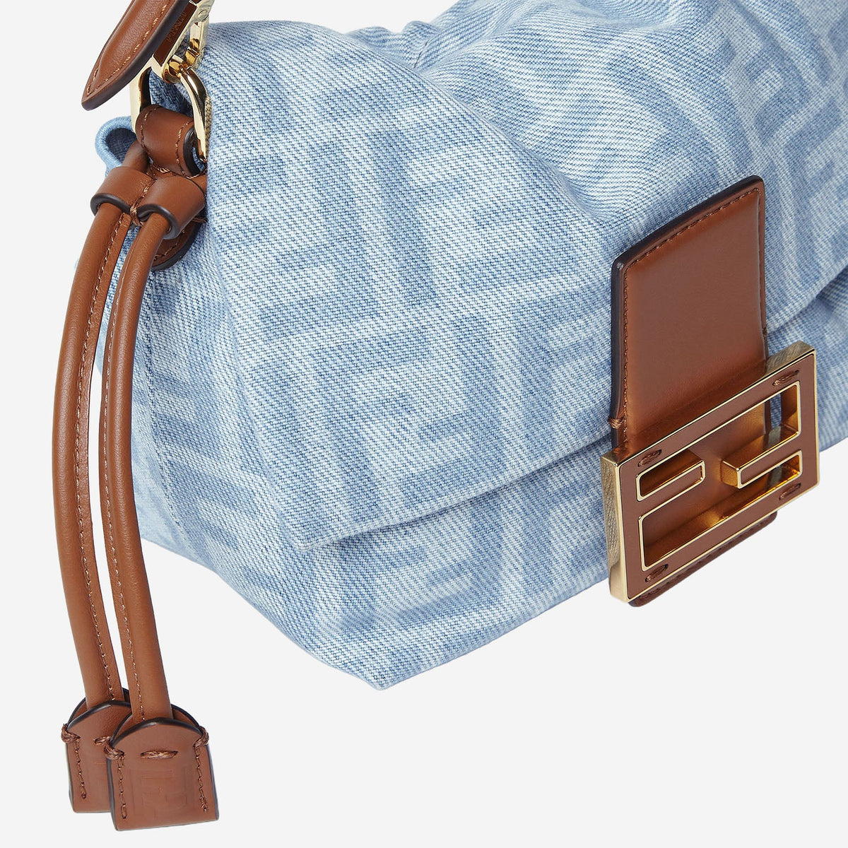 Baguette Denim Shoulder Bag