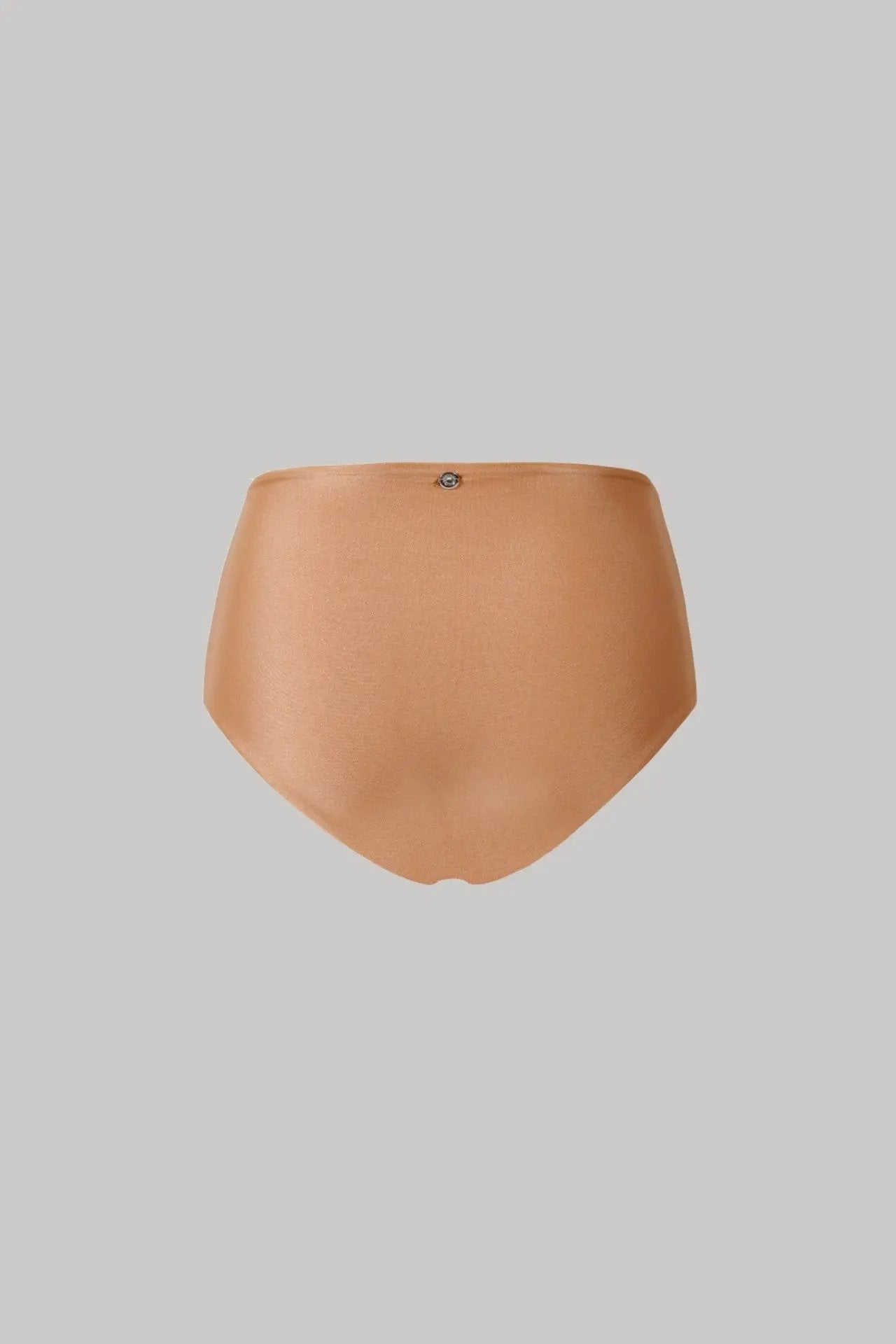 Swimwear Bottoms - Bronzed Shiny Finish - High-Waisted