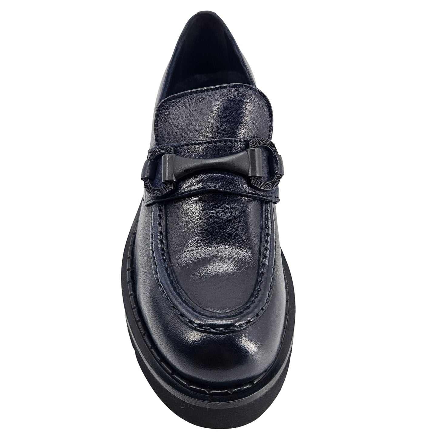 Navy Lug Sole Chunky Loafer