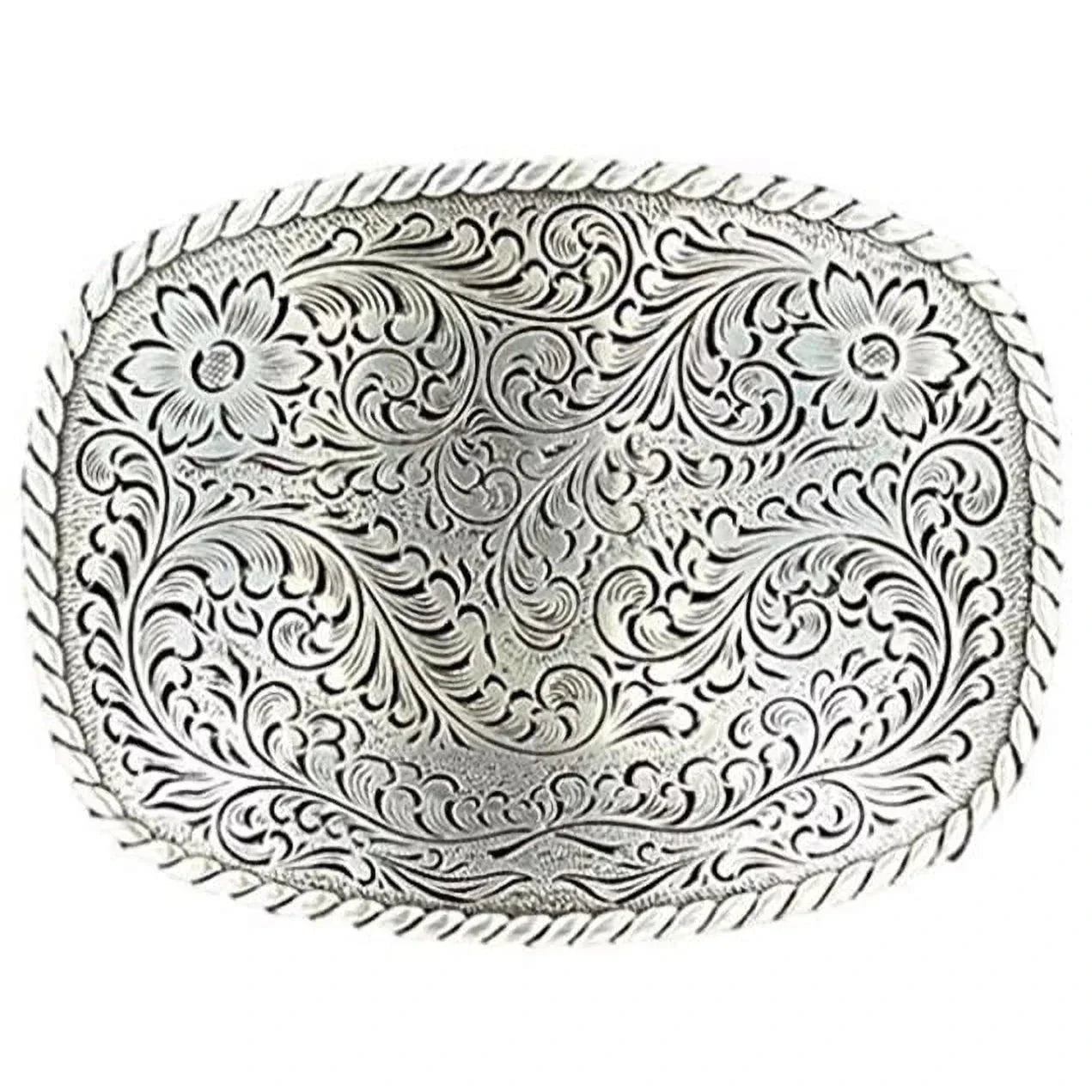 Rectangle Floral Buckle