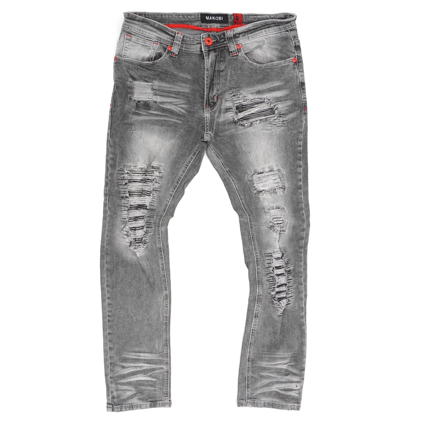 M1780 Pensacola Shredded Jeans - Gray