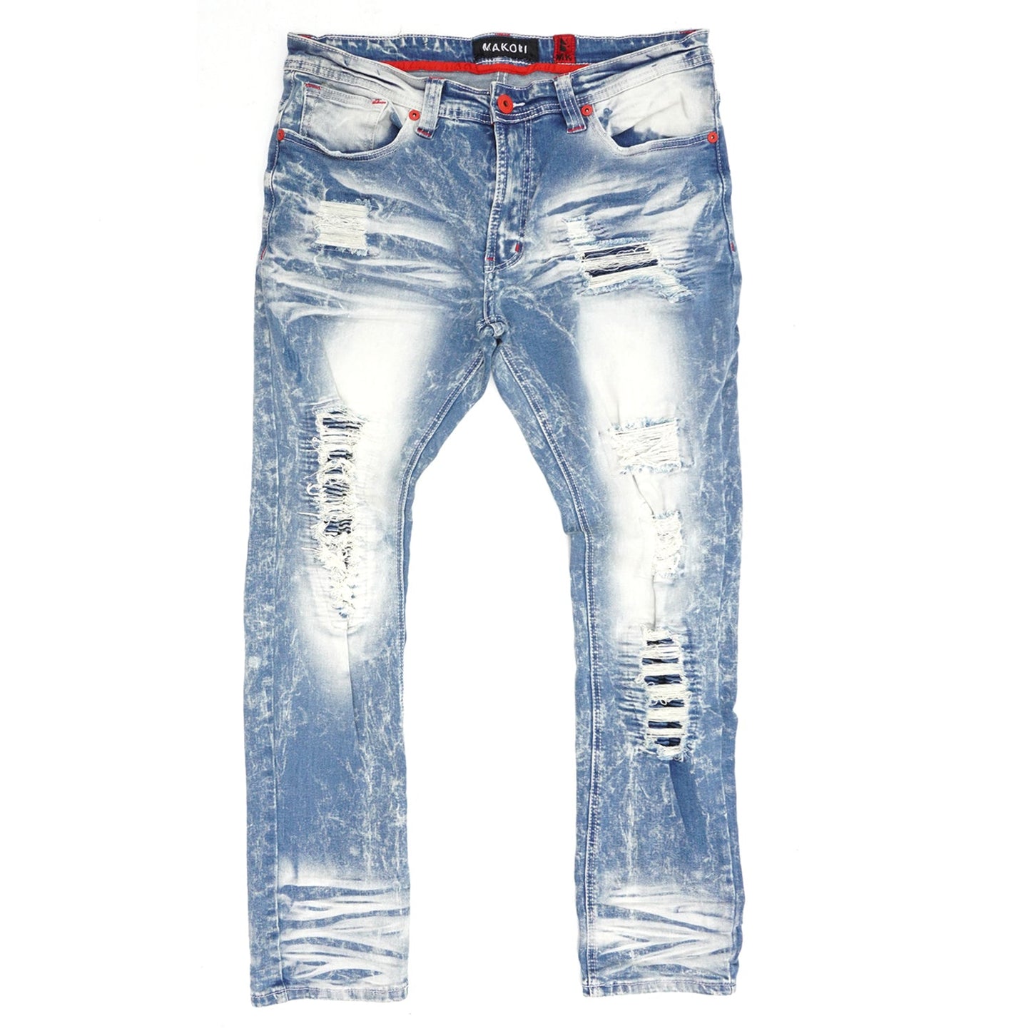 M1780 Pensacola Shredded Jeans - Light wash