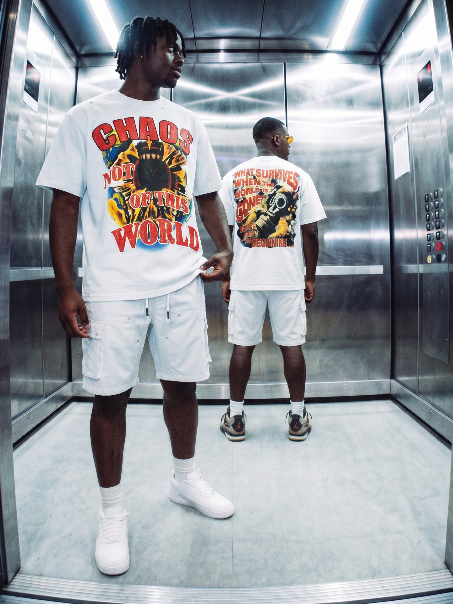 M318 Chaos Oversized T-shirt - White