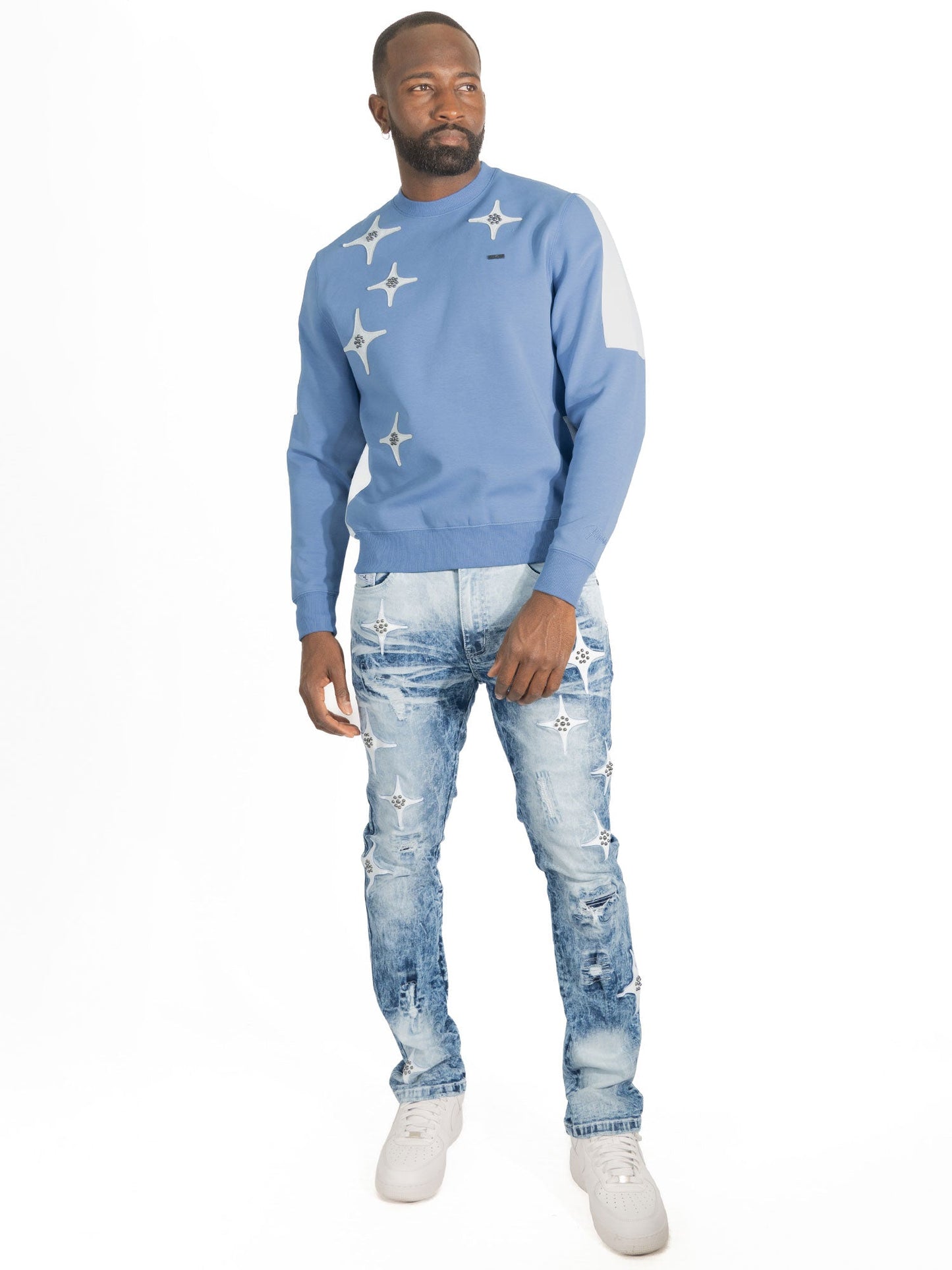 Sweatshirt|M4118 Bottega Crewneck - Blue