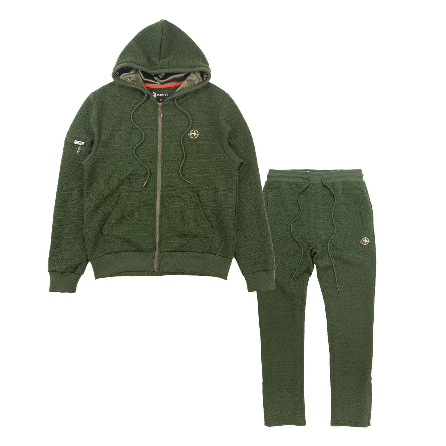 M4356 Berteli Jacquard Hoody Set - Olive