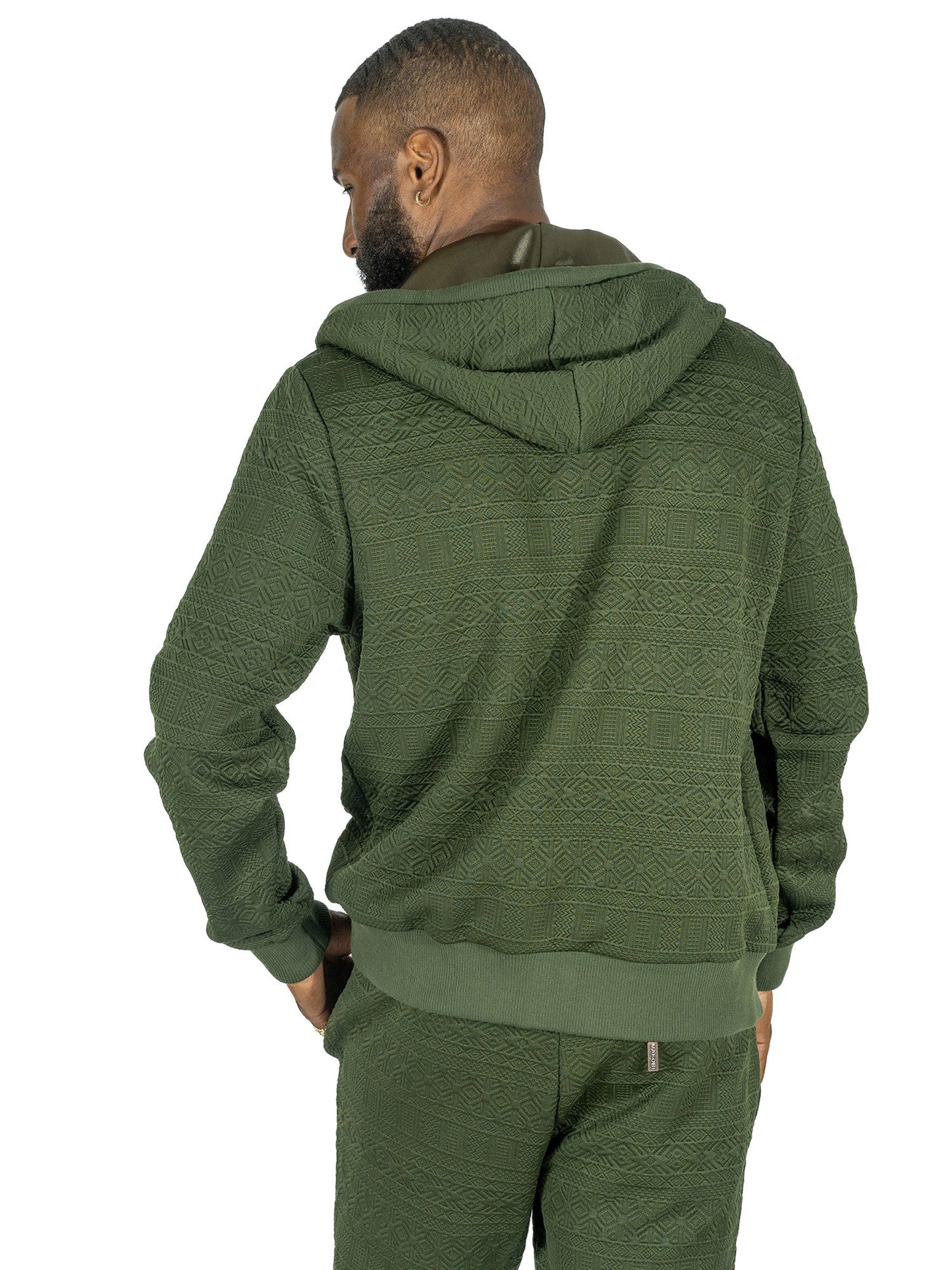 M4356 Berteli Jacquard Hoody Set - Olive