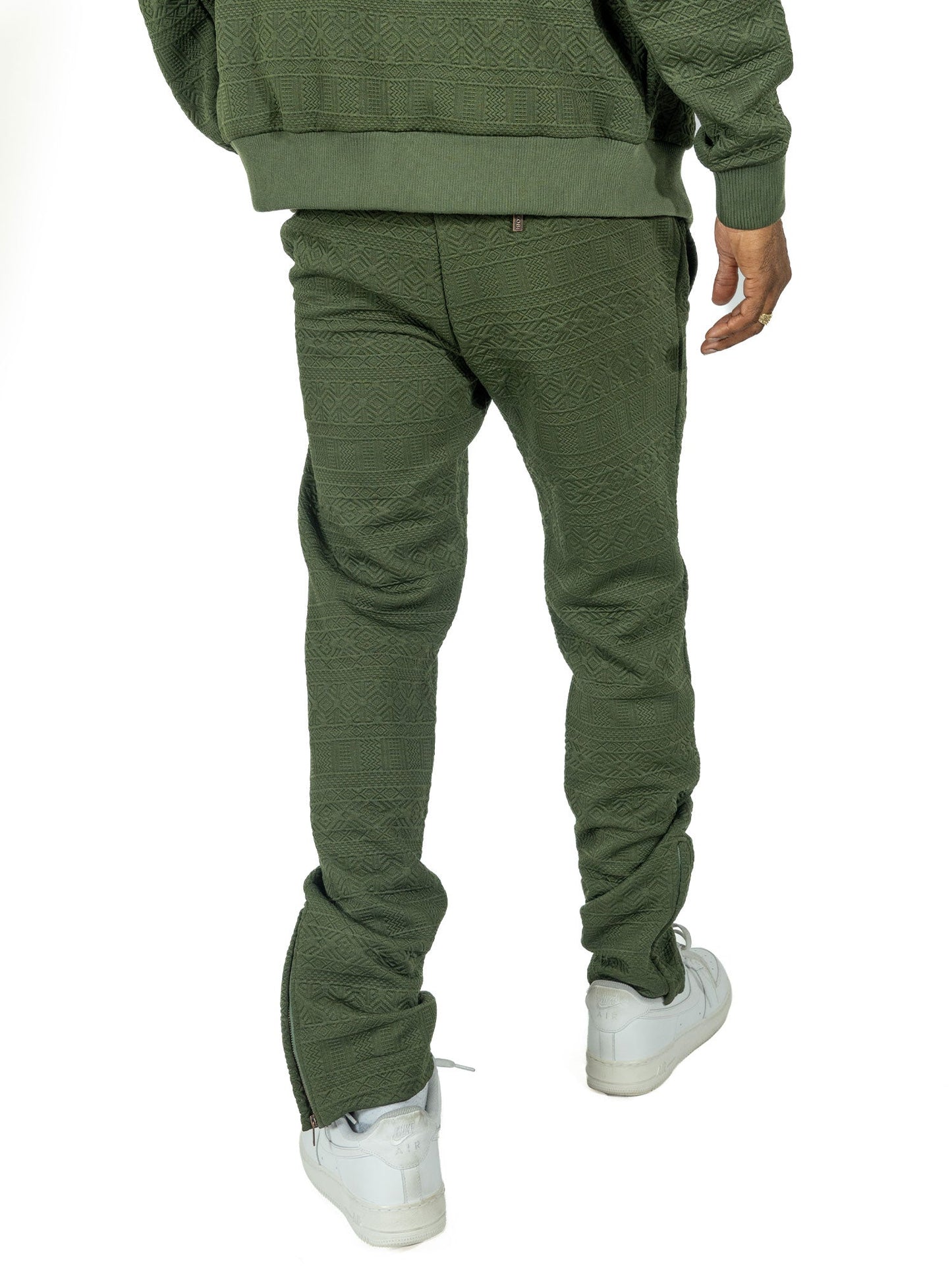 M4356 Berteli Jacquard Hoody Set - Olive