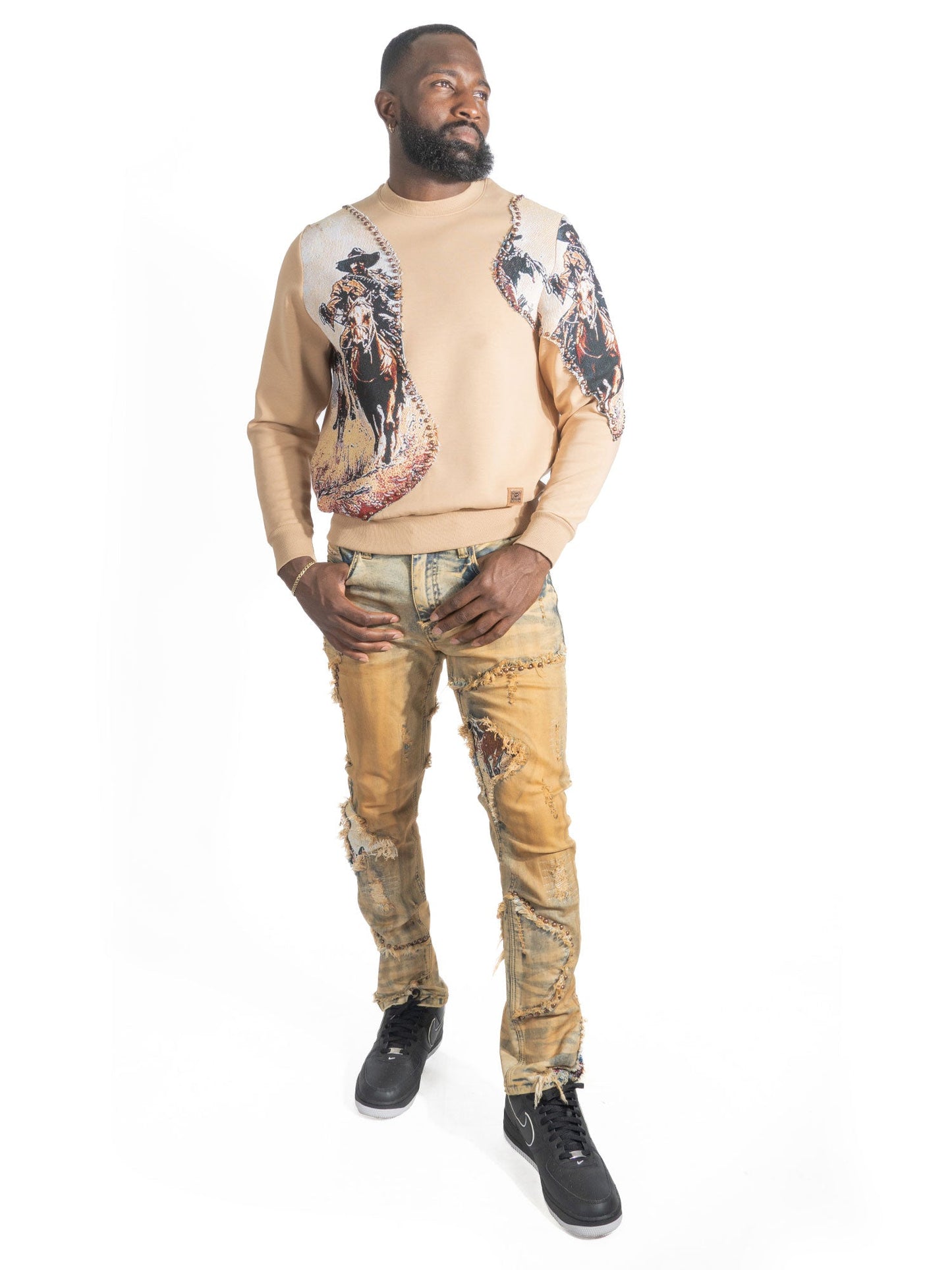 Sweatshirt|M4374 Ferdoni Crewneck - Khaki