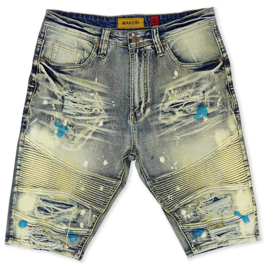 M709 Malaquite Biker Shredded Shorts - Dirt