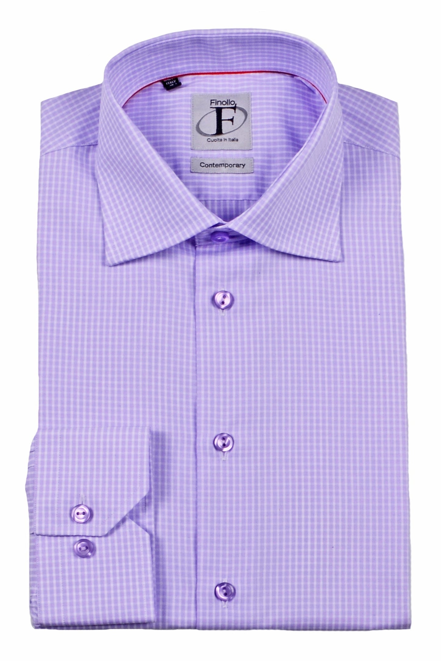 Made in Italy Dress Shirts// Lav Check - contemporary fit