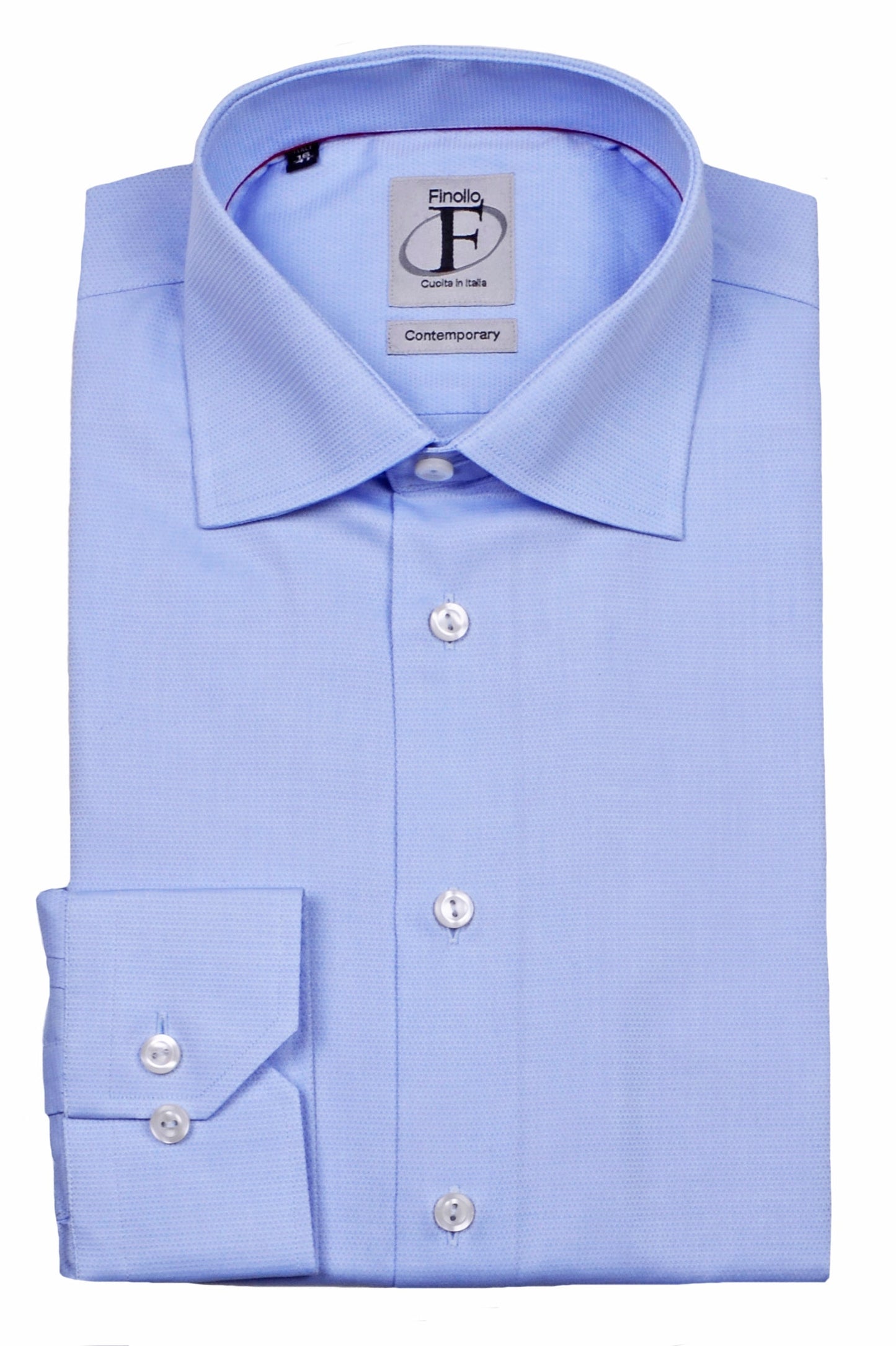 Made in Italy Dress Shirts// Solid Lt Blue - contemporary fit