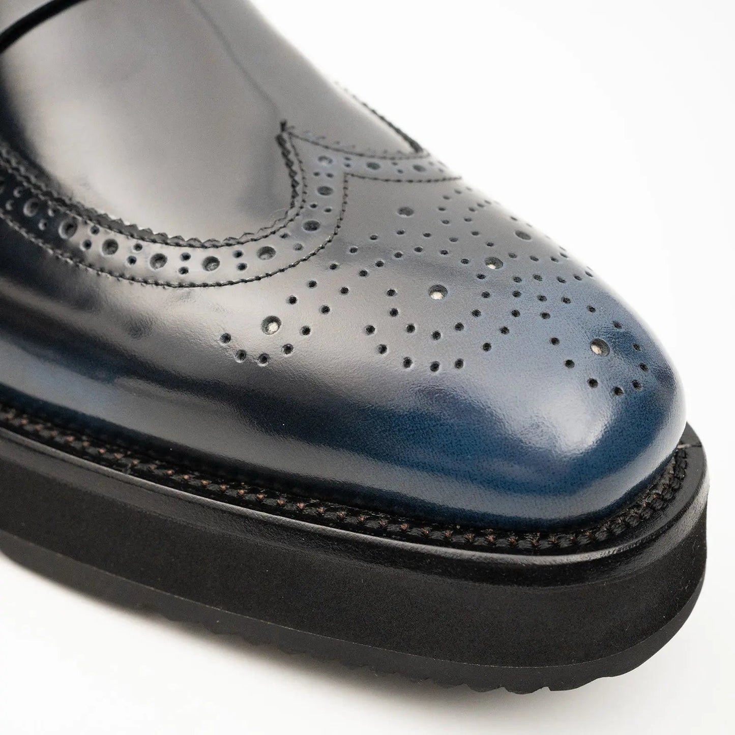 Men's Blue Leather Loafers