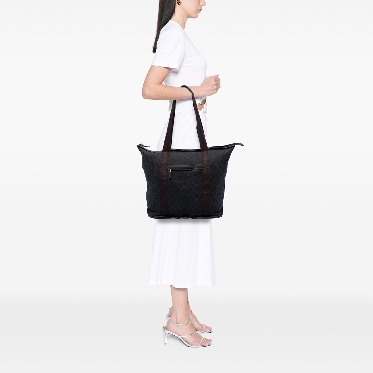 Denim Tote Bag, Blue (Pre-Owned)