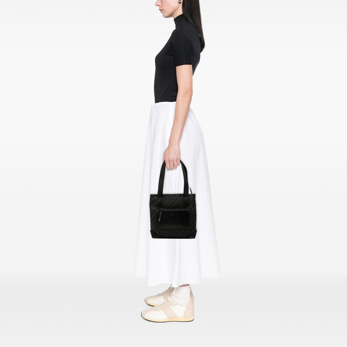 Tote Bag GG Denim Black (Pre-Owned)