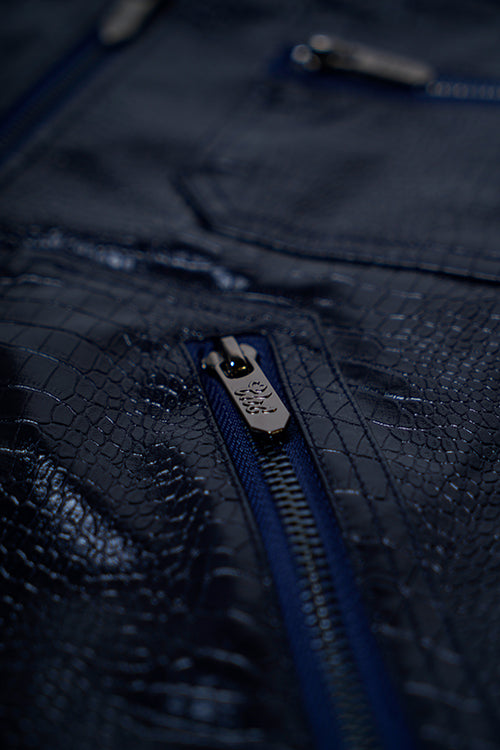 Crocodile Skin Fisherman Utility Vest