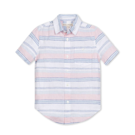Linen Short Sleeve Button Down Shirt - Baby