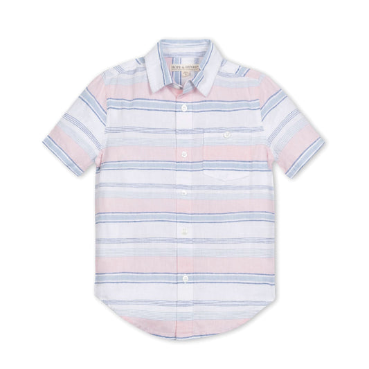 Linen Short Sleeve Button Down Shirt