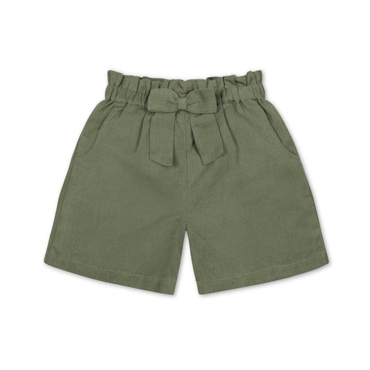 Linen Pull-On Paperbag Shorts
