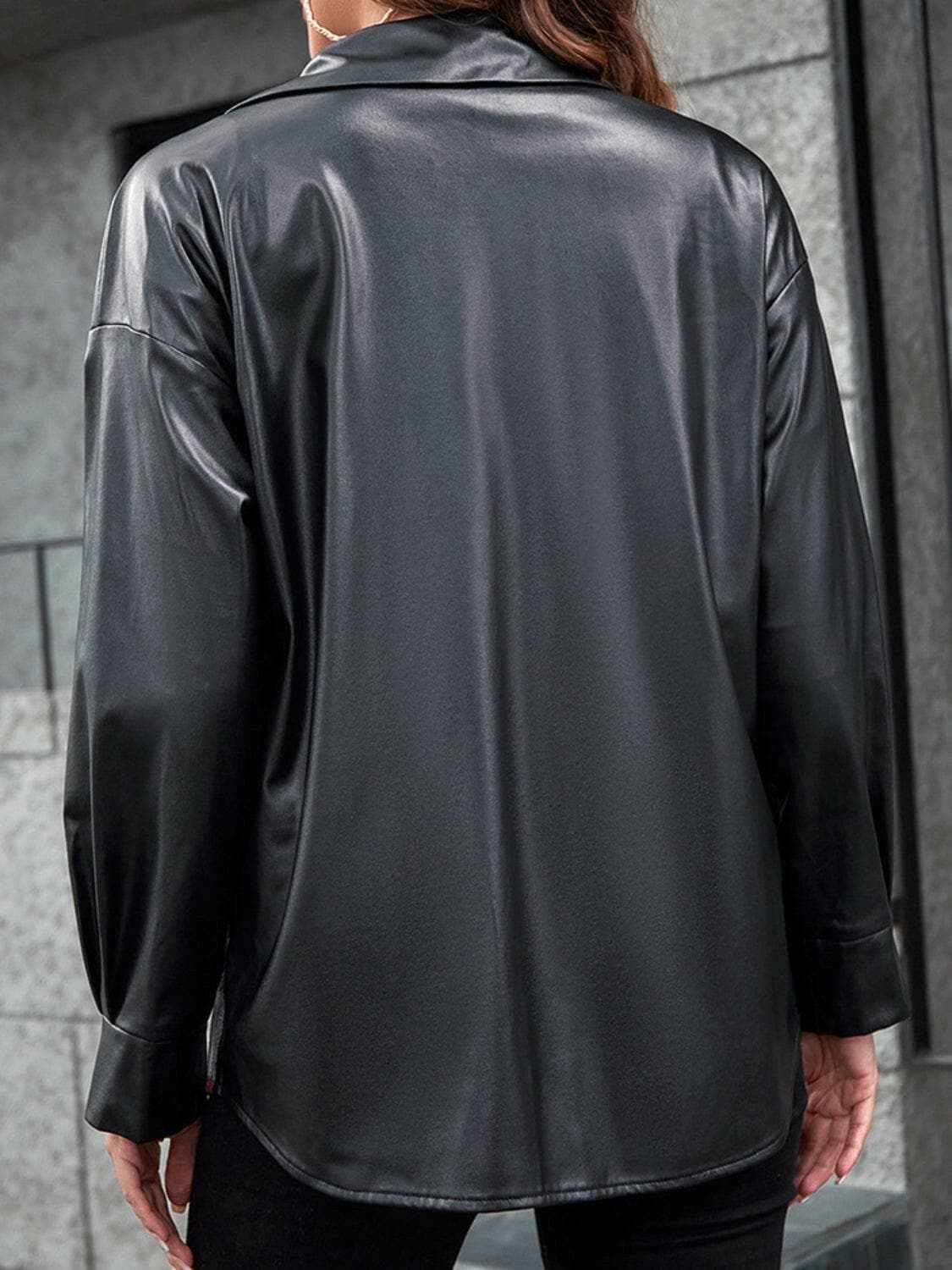 Trendsi Plaid oversized jacket - dropped shoulders