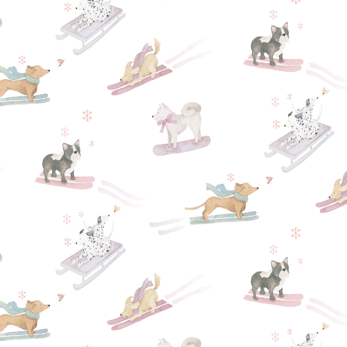 Ski Pups Girl Pima Baby Pajama