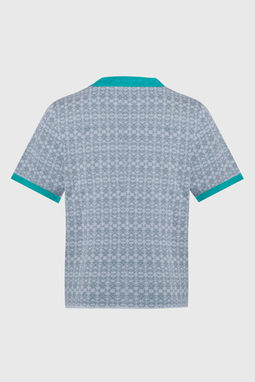 Racket Club Buttonless Crochet Polo