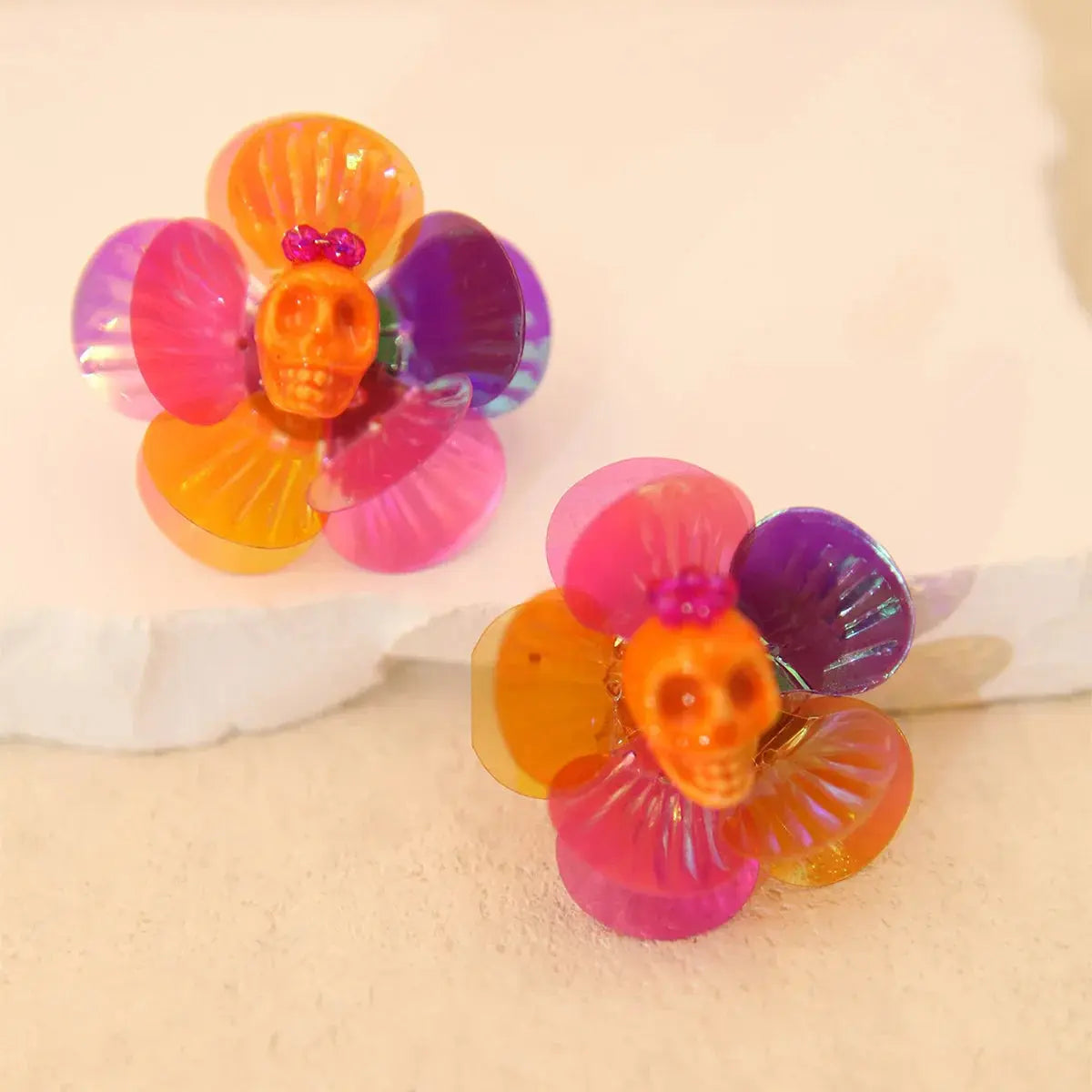 Earrings - Colorful Shell - Women's Statement Jewelry