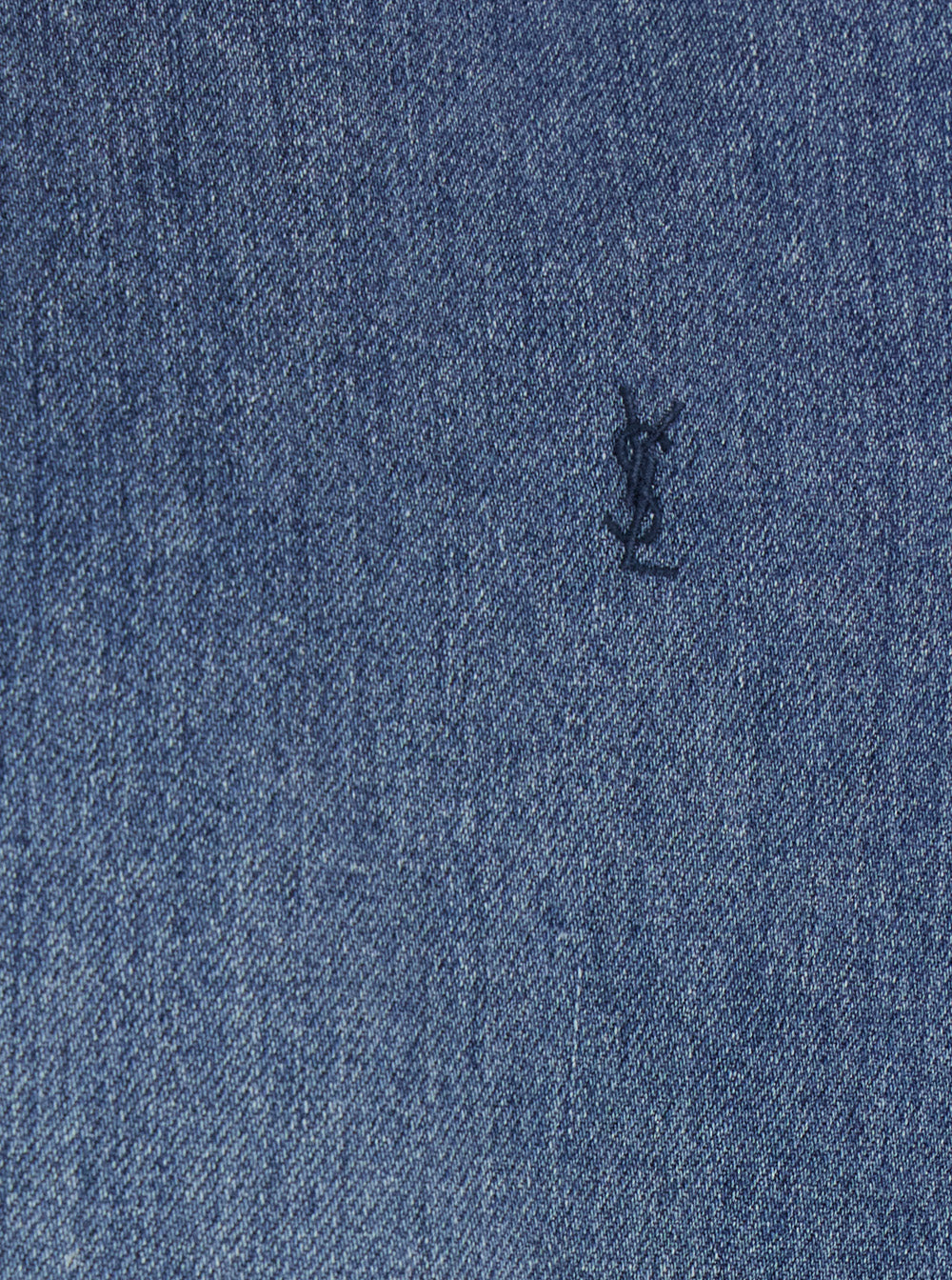 Long Sleeve Denim Shirt Blue