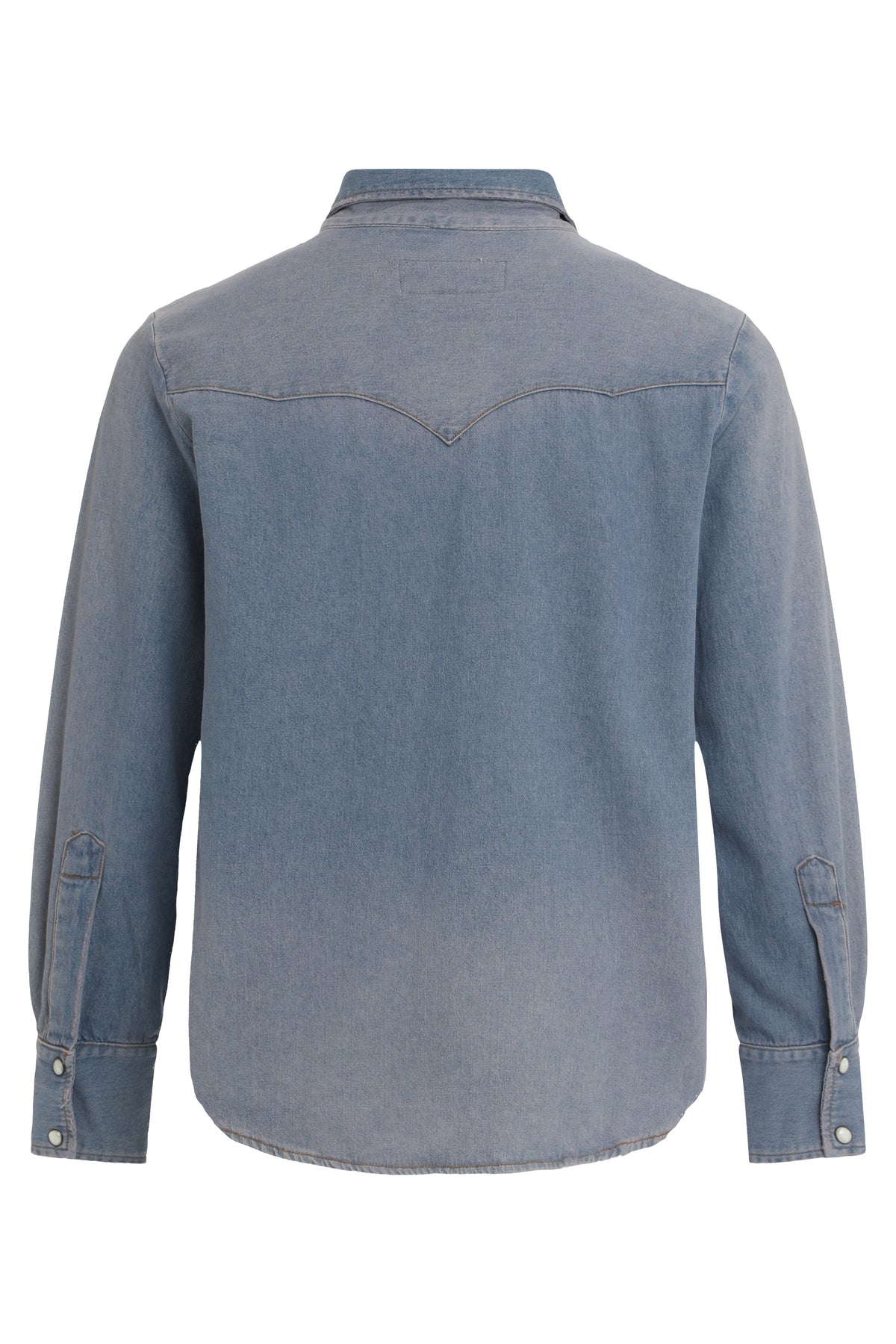 Western Denim Shirt in Faded Blue