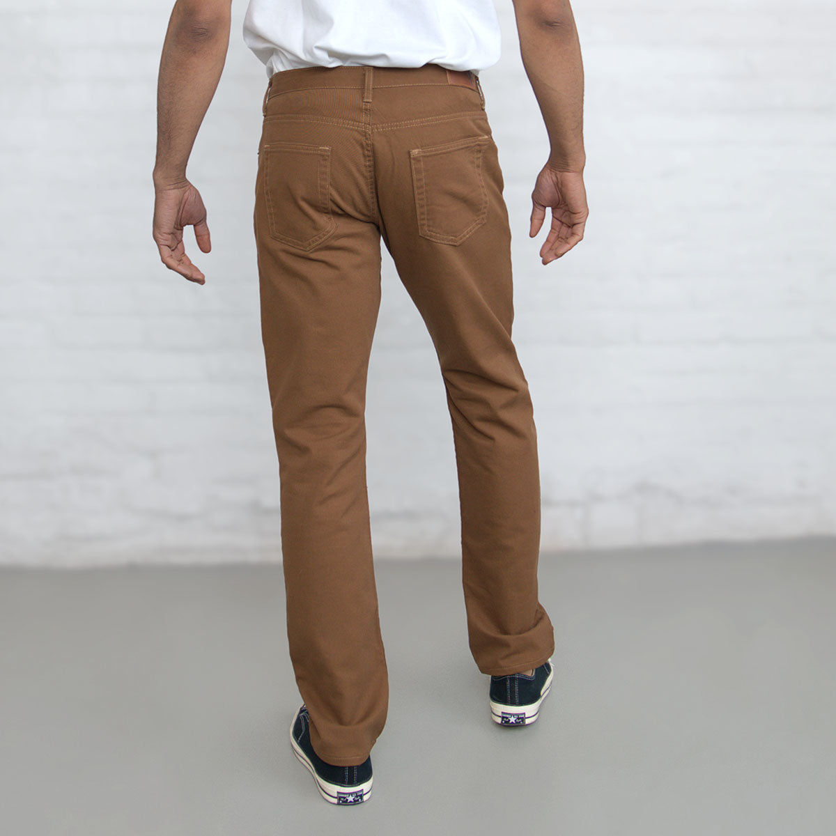 100% Cotton Tailored Fit Brown