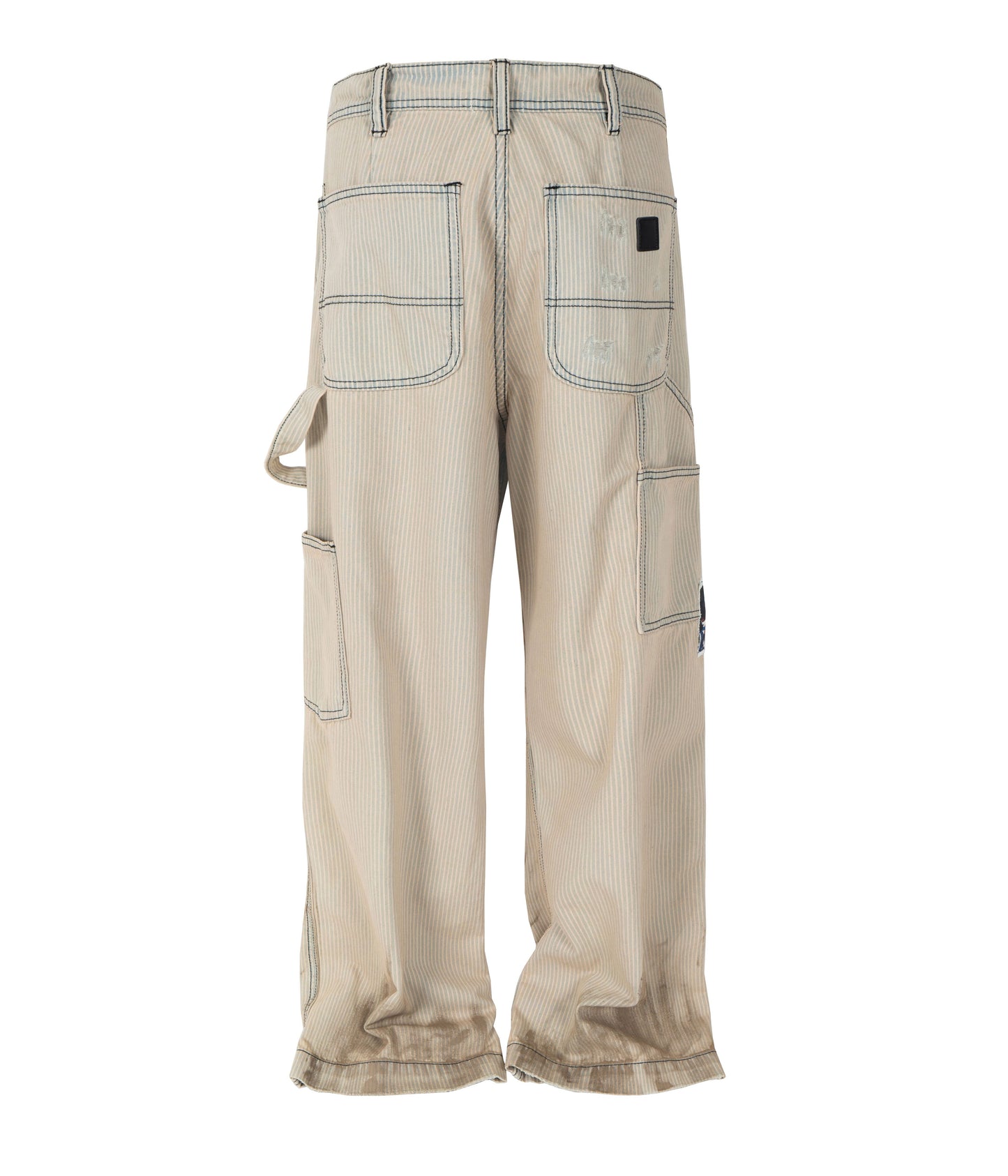 PINSTRIPE DESTROYED DENIM