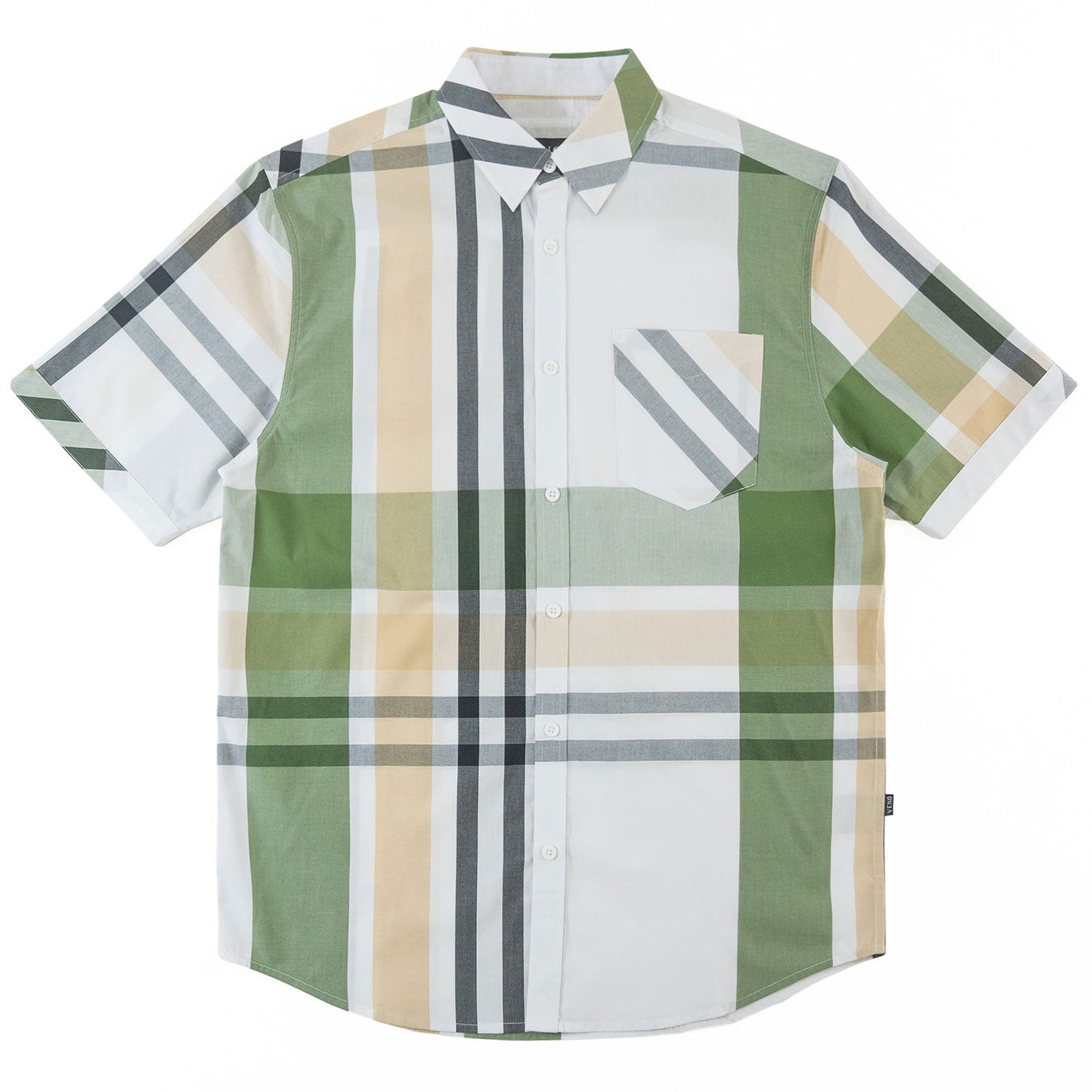 V842 Robert Plaid Button-Down Shirt - Olive