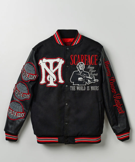 Scarface The World Varsity Jacket - Black