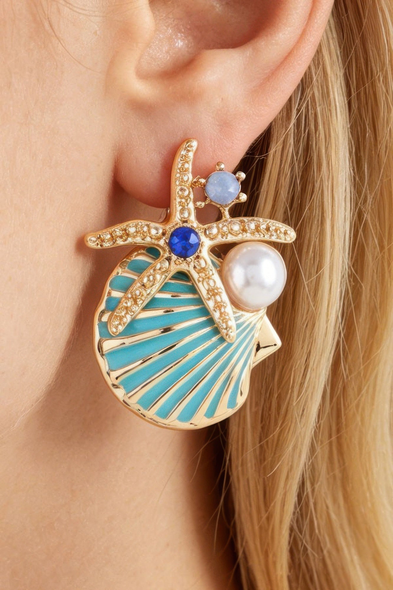 Women's Earrings Studs Starfish BYMANYC ® New York HAMPTONS SUMMER - New Collection