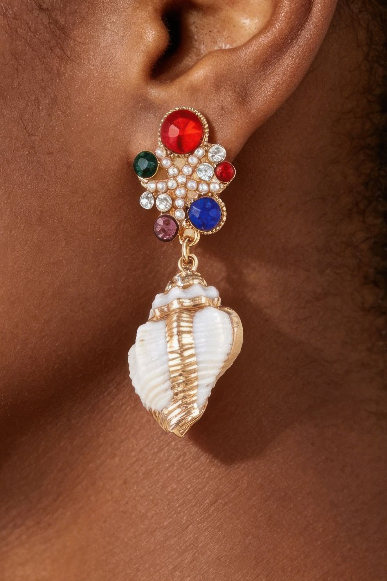 Women's Earrings Drops Shell BYMANYC ® New York HAMPTONS SUMMER SHELL - New Collection