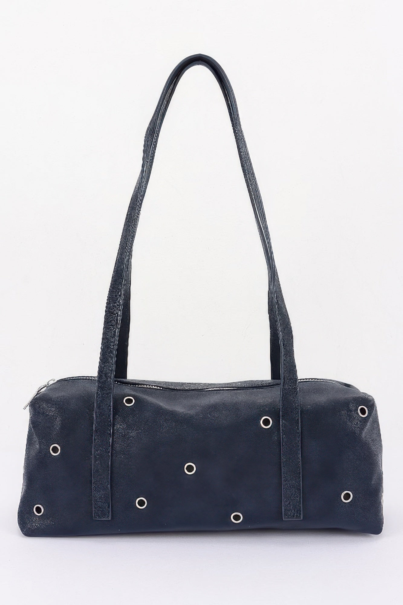 Women's Shoulder Bag Vegan Leather Eyelet Studded Rectangular BYMANYC ® New York CONTEMPORARY HARDWARE STRUCTURED PURSE - New Collection