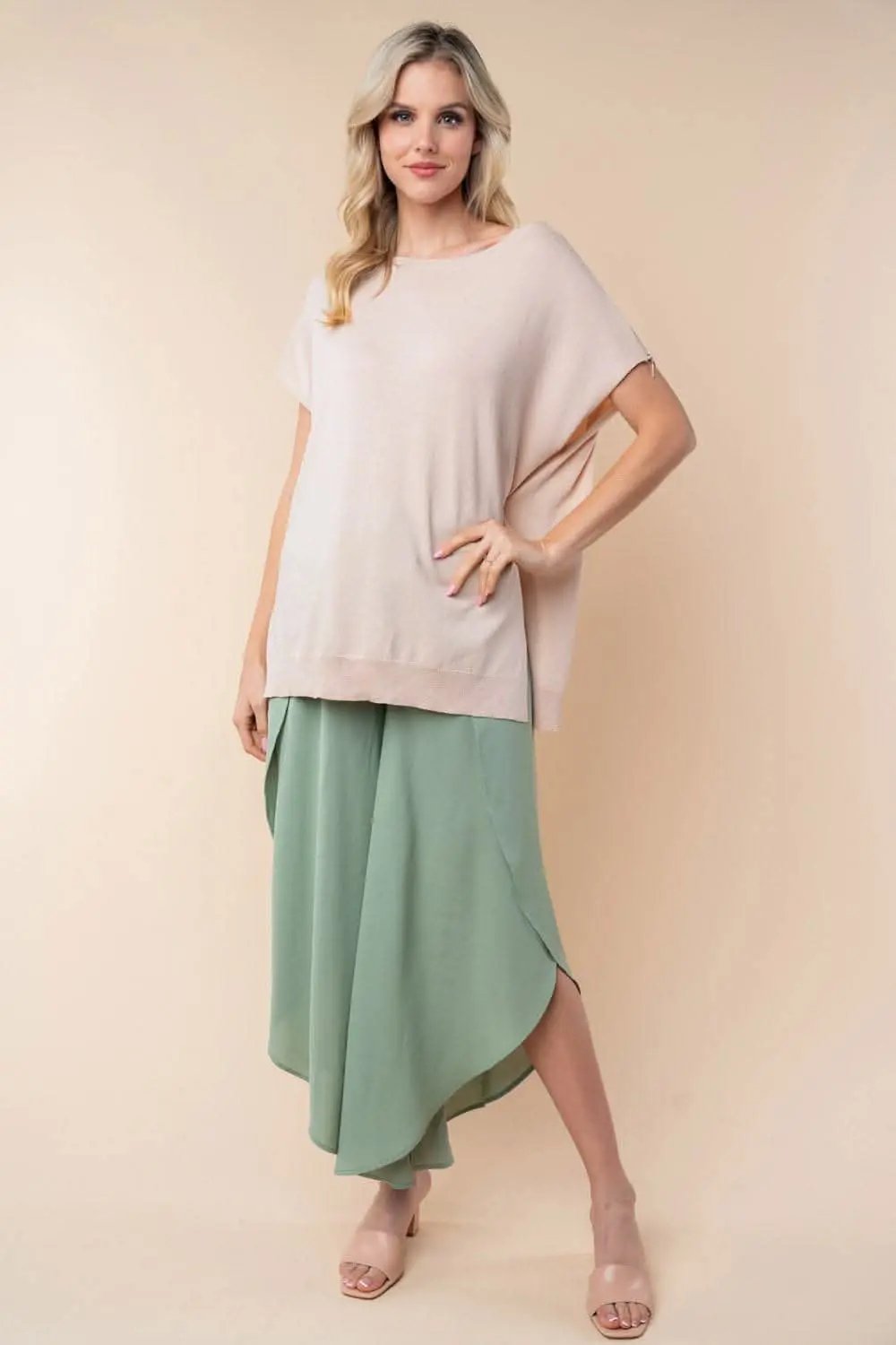 Trendsi White Birch Pants Women's High Waisted Woven Casual Pants - Comfortable