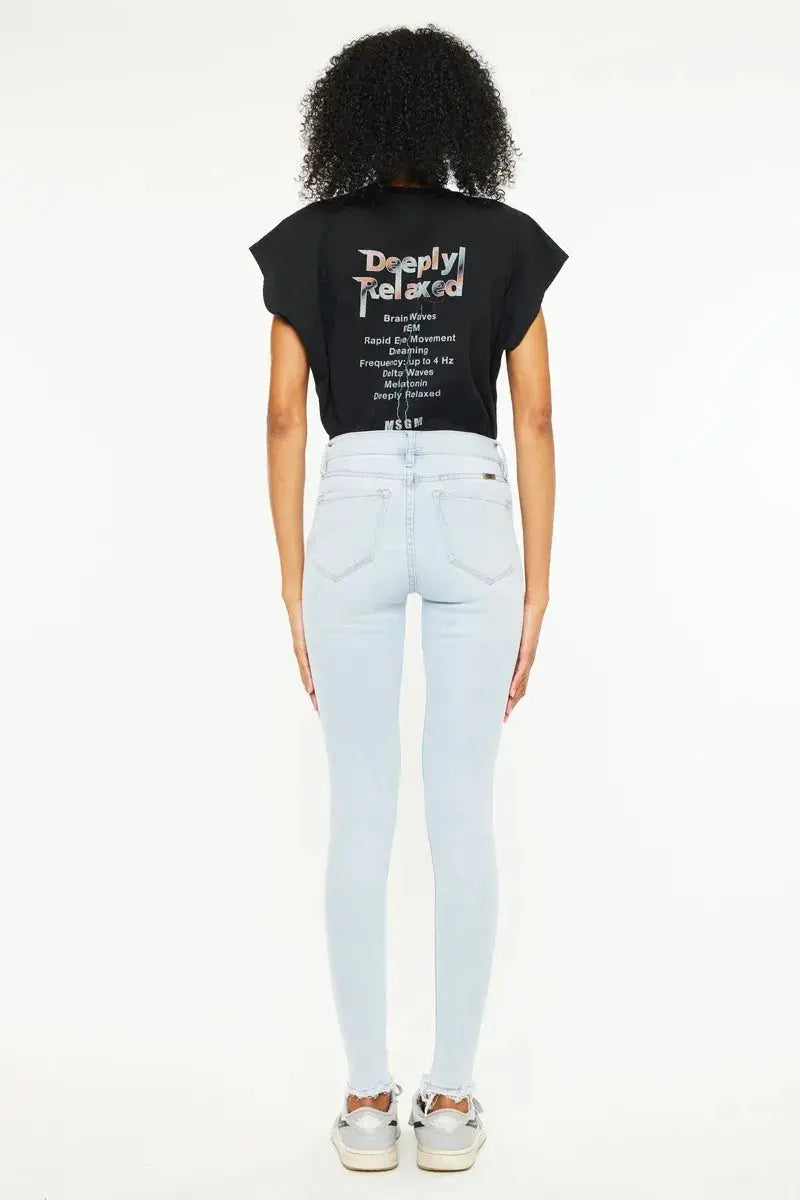 Skinny Jeans - High Rise - Light Wash Denim