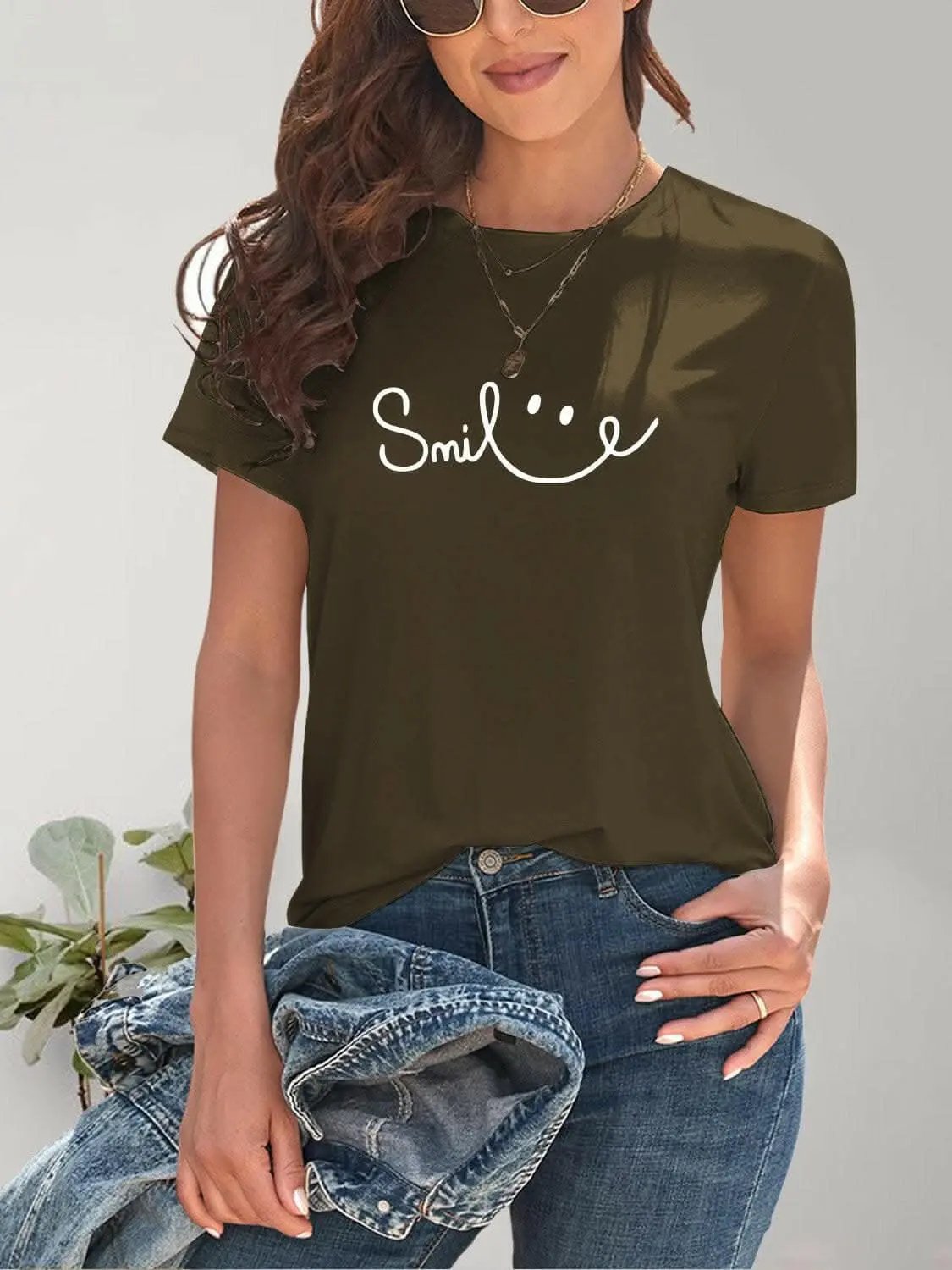Trendsi just arrived - Smile short sleeve tee - comfy fit