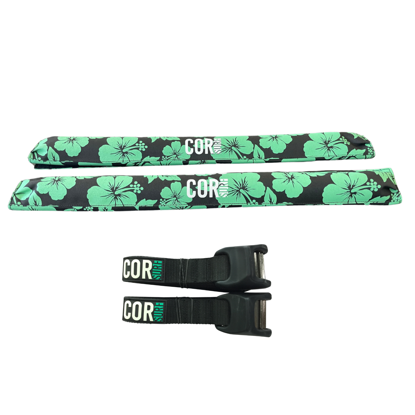Aero Roof Rack Pad with 10' Scratch-Resistant Tie Downs(Wide Aero Bars)