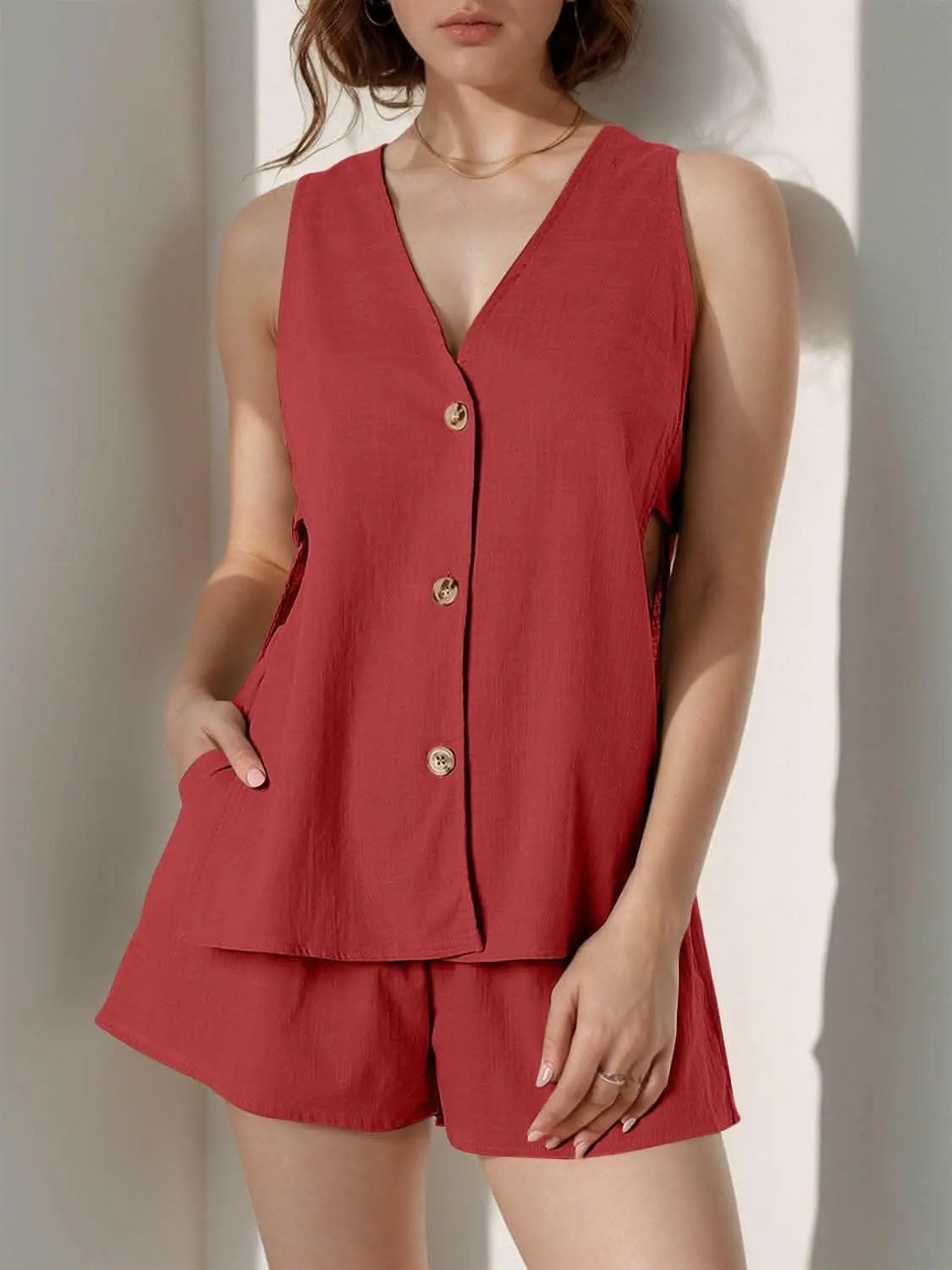 Trendsi Shorts - Chic cotton lounge set - cozy comfort